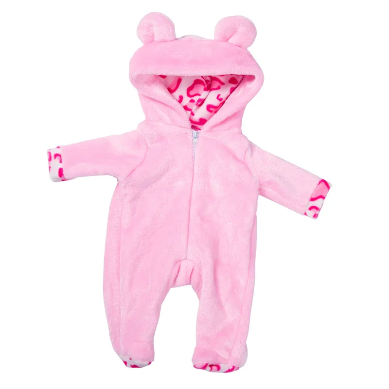 Novo animal roupas de pelúcia terno apto para 43cm nascido boneca 17 Polegada acessórios boneca reborn