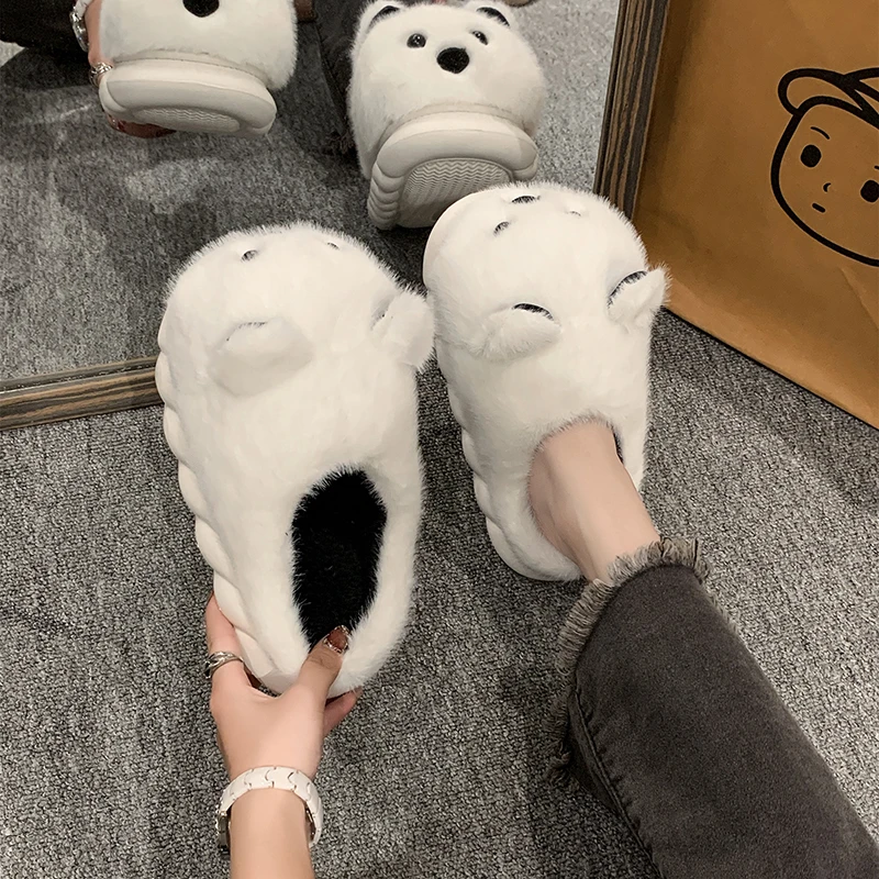 2023 New Animal Lady Home Slipper Women Warm Non Slip Cotton Slippers Men and Women Indoor Household Slipper