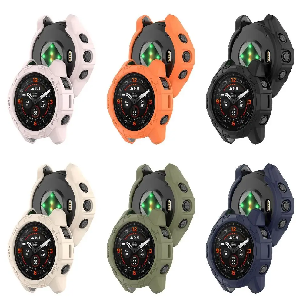 47MM Protective Case TPU Frame Edge Shell Bumper Accessories Screen Protector for Garmin Epix Pro 47MM/Fenix 7 Pro/Fenix 7