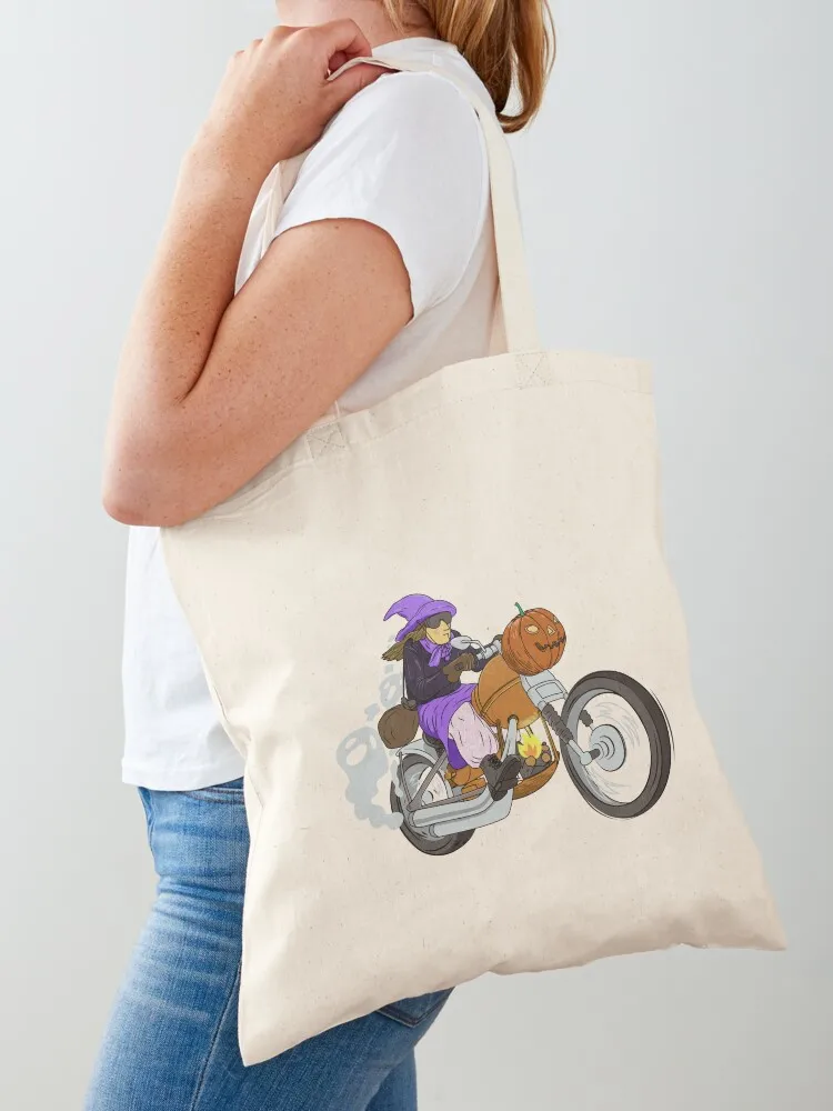 Biker witch Tote Bag Lady bags Cloth bag Fabric bag tote