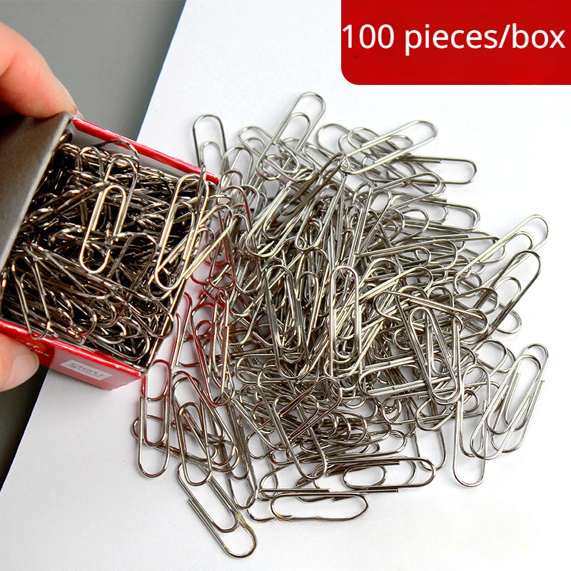 Clip Stationery 3 #  Metal Nickel Plated Paper Clips for Stationery & Office Clip Stationery, Desk Paper Clip Office Accessories