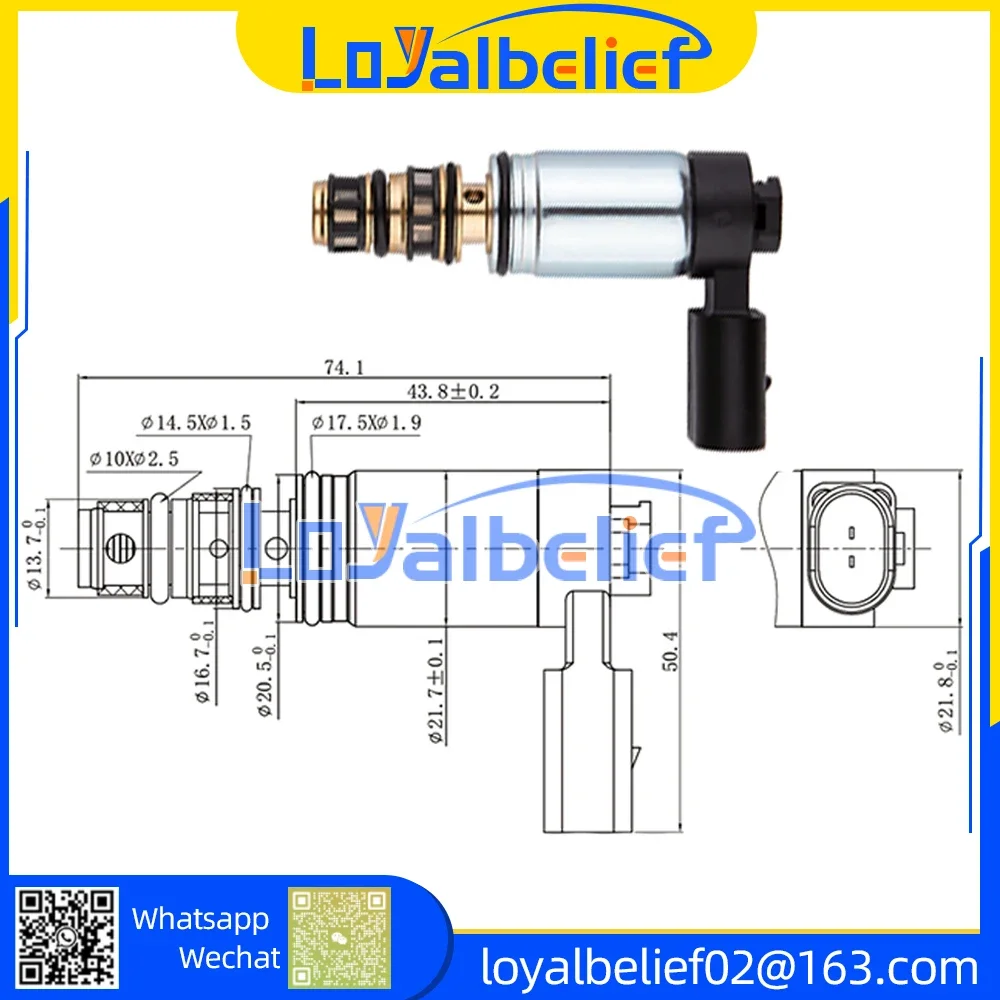 LY-38 Auto Air Conditioning AC Compressor Electric Control Solenoid Valve For VW VAG Volkswagen Control Solenoid Valve 1pcs