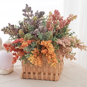 زهور اصطناعية للزينة ، زهور مزيفة ، نباتات قمح ، إكليل من الزهور ، المنزل ، غرفة المعيشة ، الحديقة ، الزفاف ، عيد الميلاد ، إكسسوارات DIY ، 3 قطع أفضل 12 ترتيبات قطعة خبز القمح مبيعا - رقم 6