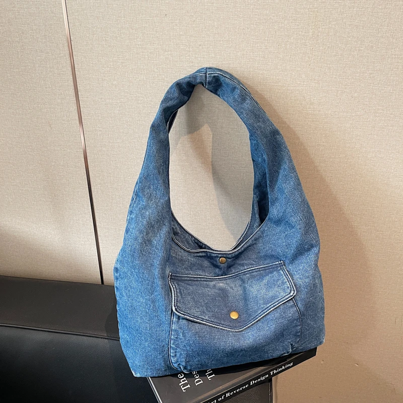 

Повседневные джинсовые сумки на ремне для повседневных поездок на работу, внутренний карман на молнии, простой крутой дизайн, модные молодежные женские сумки
