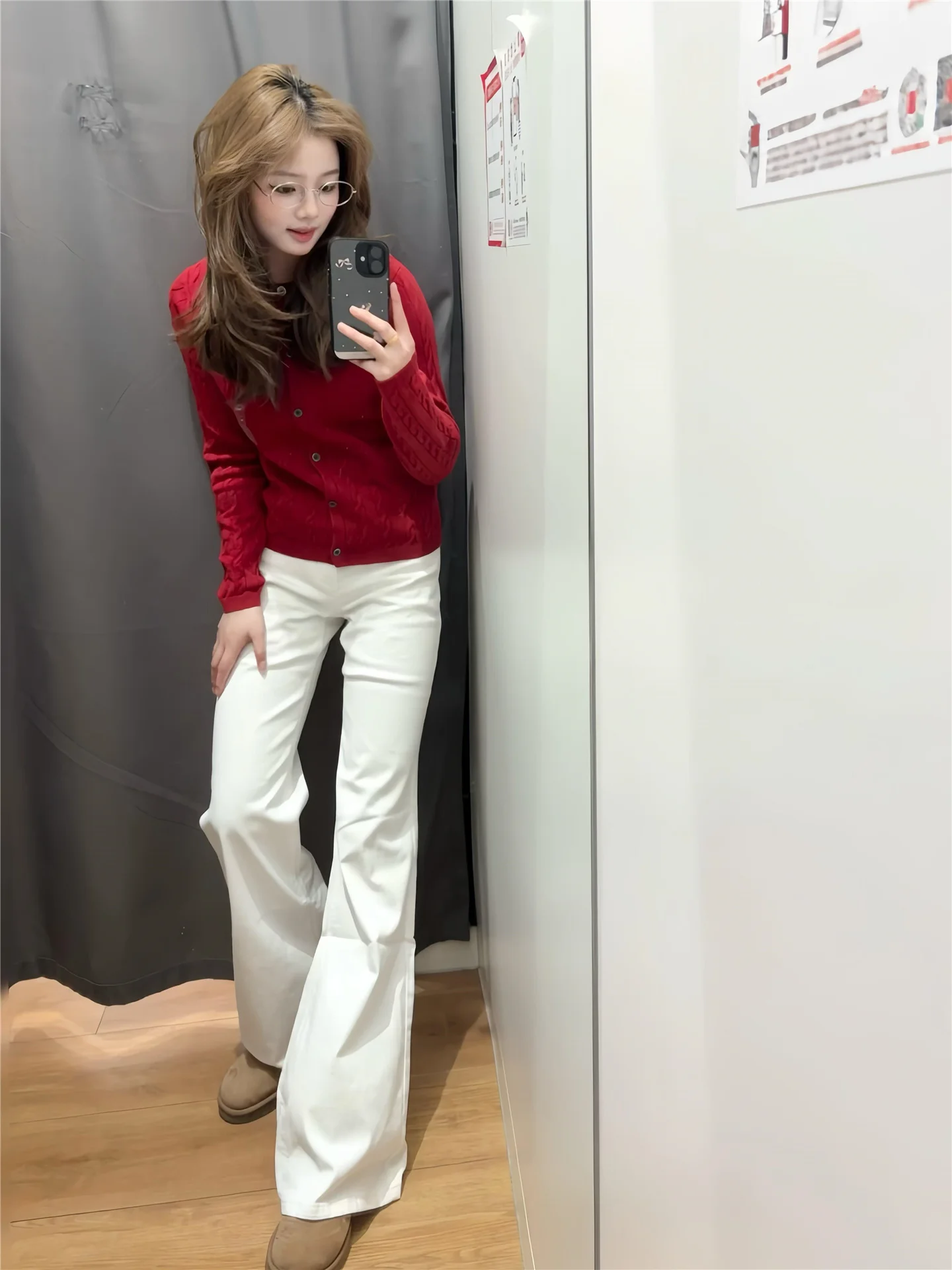 

Low Waist Wide Leg Jeans Women's Loose Fit Casual Pants Spring Season Cotton Material Comfortable Stretchy Straight Cut Denim