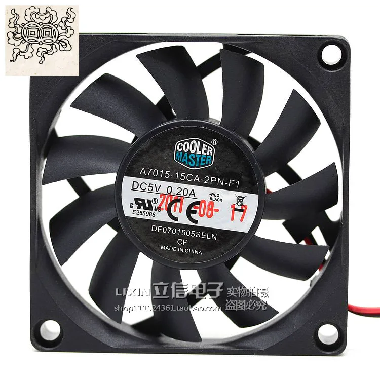 Ltsf لـ Cooler Master A7015-15CA-2PN-F1 DC 5V 0.20A 70x70x15mm 2-Wire Server Cooling Fan