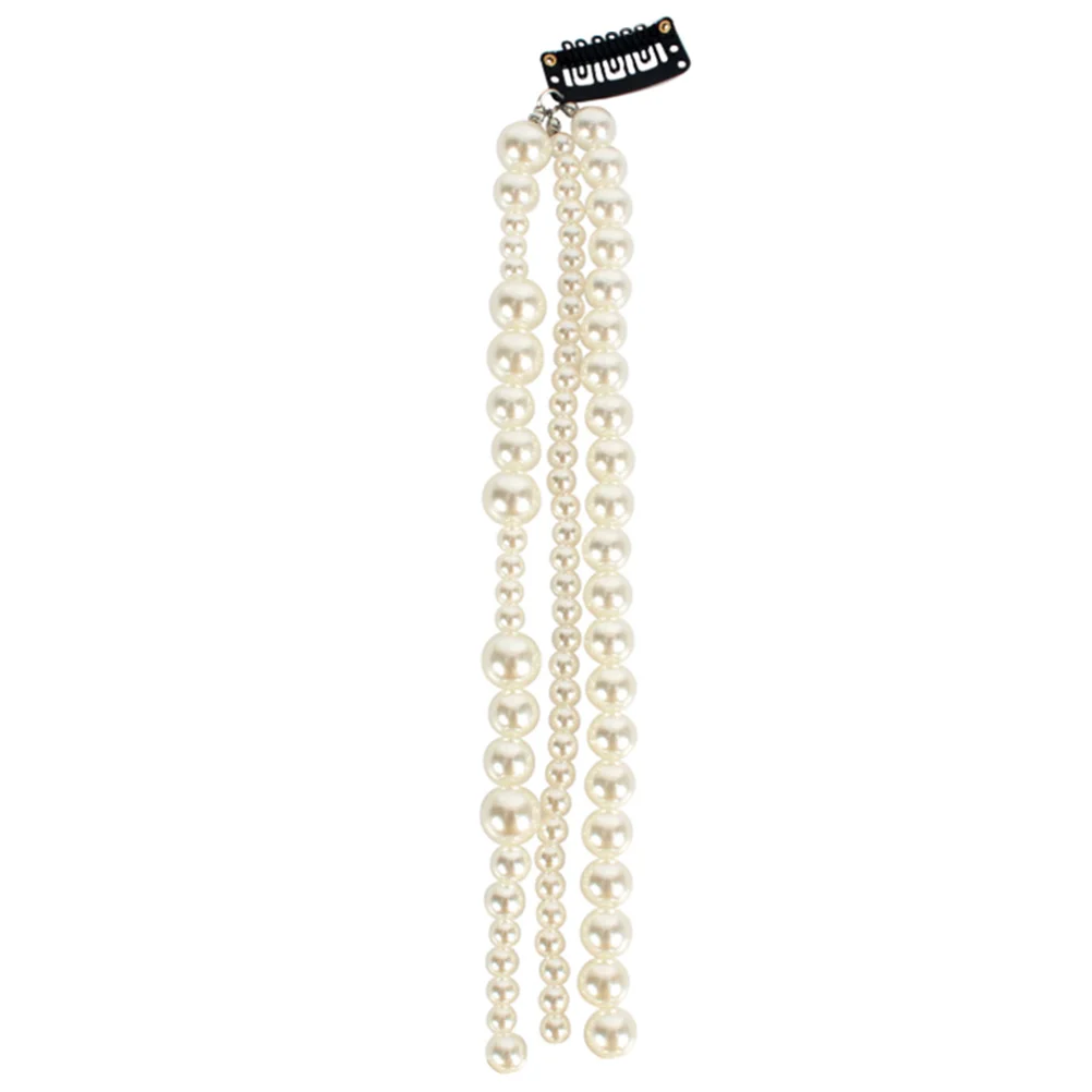 

Pearl Tassel Hair Decoration Accessories Pearls European and American Extensions Barrettes