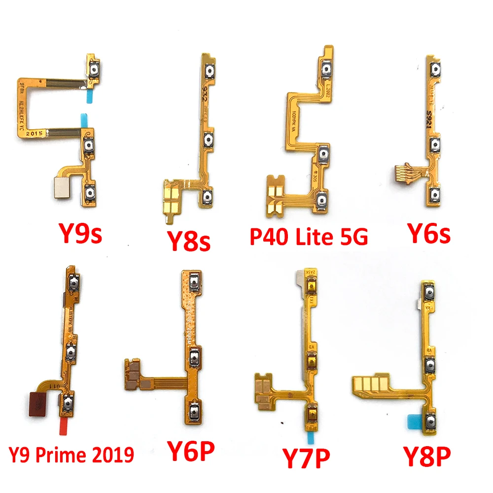 Power On Off Side Button Volume Switch Key Flex Cable For Huawei Y9S Y6P Y8S Y8P Y7P Y6S P40 Lite 5G E Switch Control Volume
