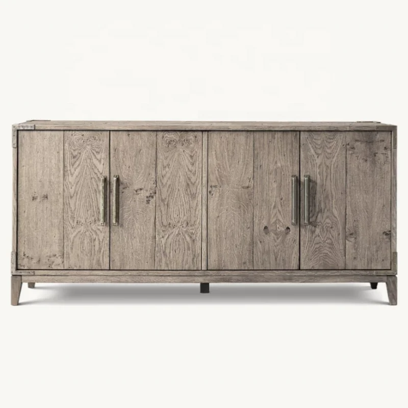 ！@American Retro Wood Living Room Furniture Four-door TV Cabinet Hotel Villa Can Be Customized Furniture Factory Direct Sales