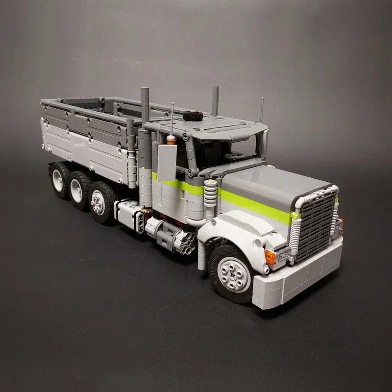 MOC- 129295 Freightliner Classic Day Cab Muldenkipper, Bausteinmodell, 1746, Teile, pädagogisches Kindergeburtstagsspielzeug, Geschenk