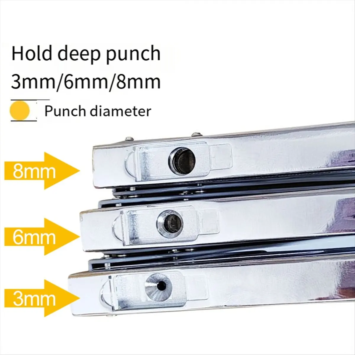 Delighted- Heavy Duty Single Hole Punch,Hole Puncher 25 Sheets Capacity Paper Punch for Paper ID PVC Cards Scrapbook 6MM