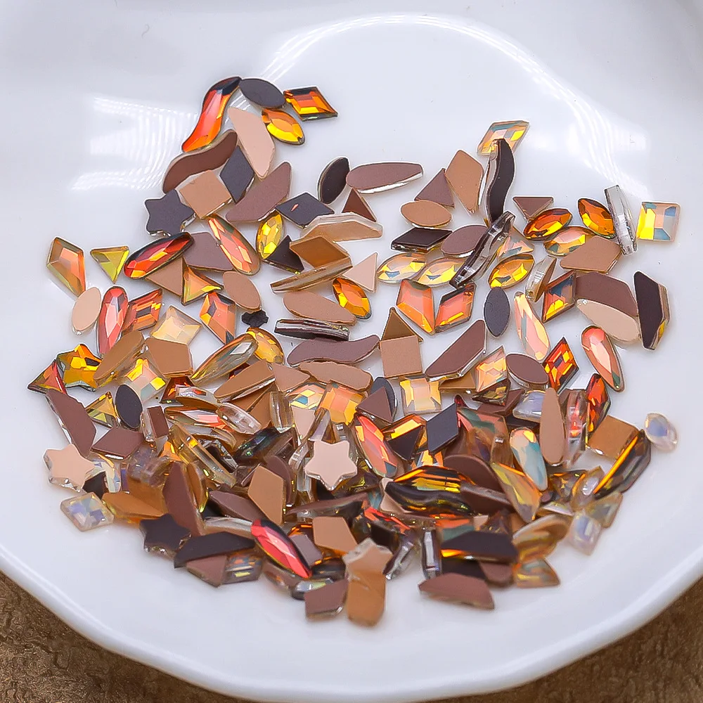 100 個ミニメイラードカラー 3D 売春ネイルアートアンバーラインストーンアクセサリーマニキュア装飾美容爪装飾用品