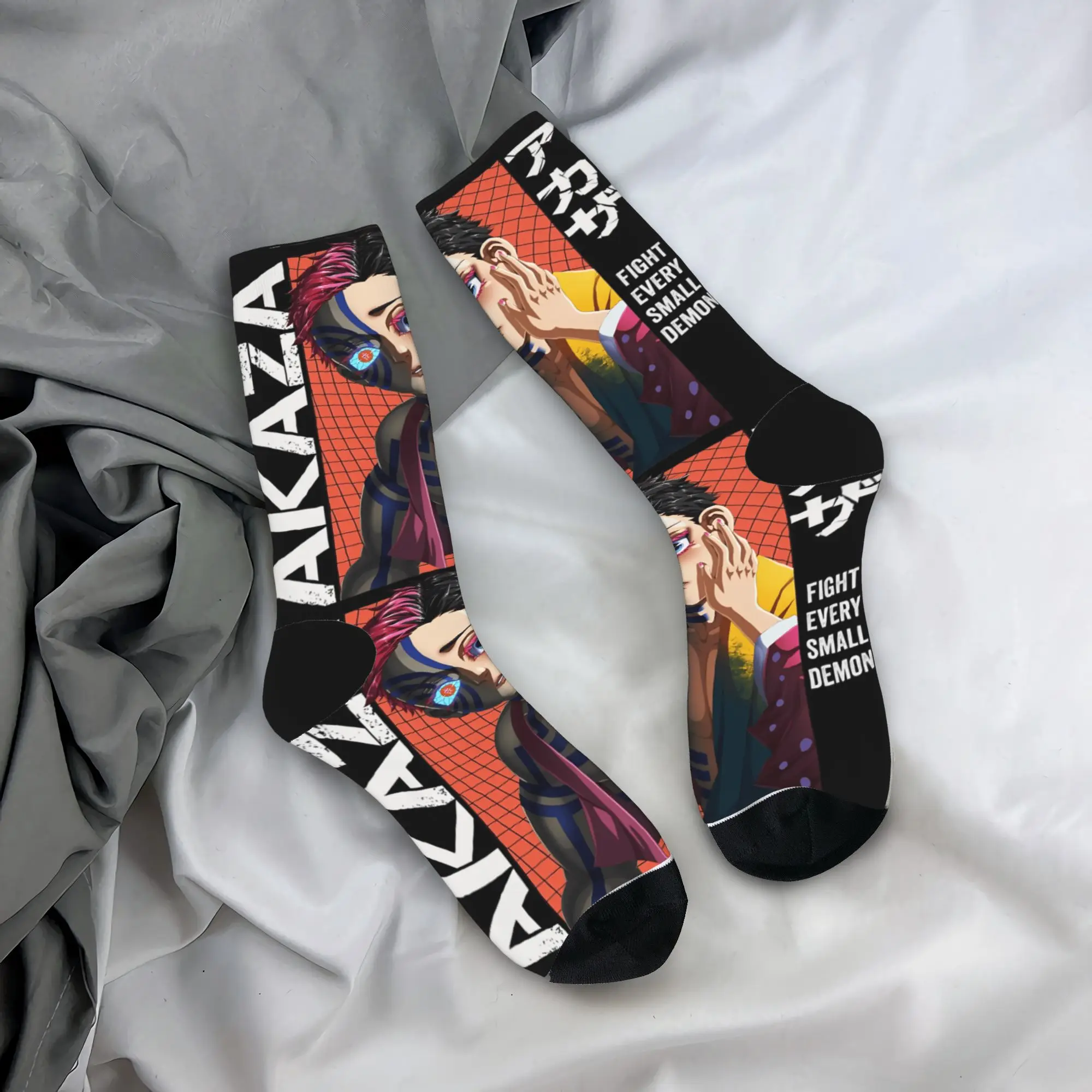 

Носки Akaza в стиле аниме, кавайные чулки, весенние нескользящие мужские носки, теплые мягкие дизайнерские уличные носки