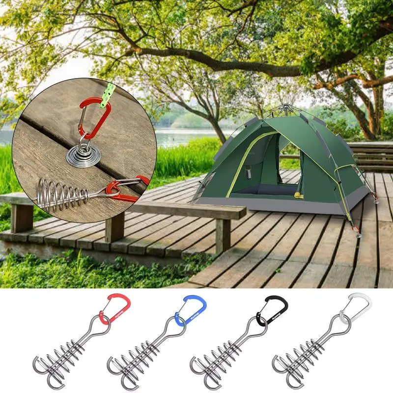 Camping Deck Nail Stainless Steel Fixing Tent Fishbone Nails Rope Awning Spring Deck Stone Seam Nails Board Road Ground Deck Peg