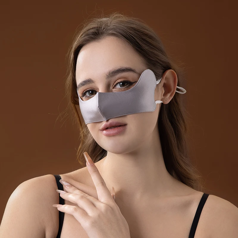 

100% шелковый чехол для носа, дышащая защита от холодного воздуха, грелка для носа для мужчин и женщин, спорт на открытом воздухе, велоспорт, шелковая маска для носа