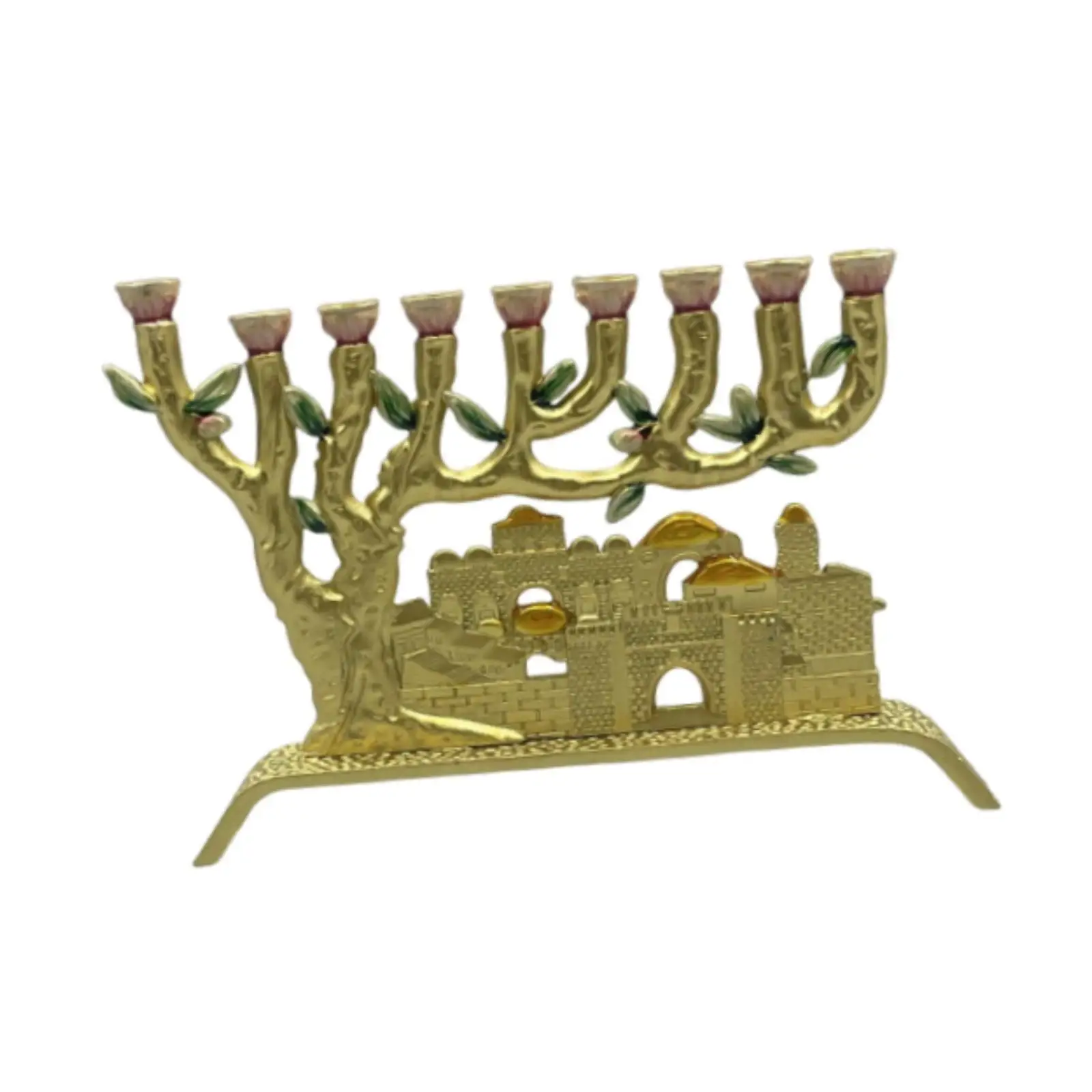 9 Branch Candle Stick Holder Menorah Decoration Decorative Candle Stand for Festival Desktop Candelabra Wedding Celebration