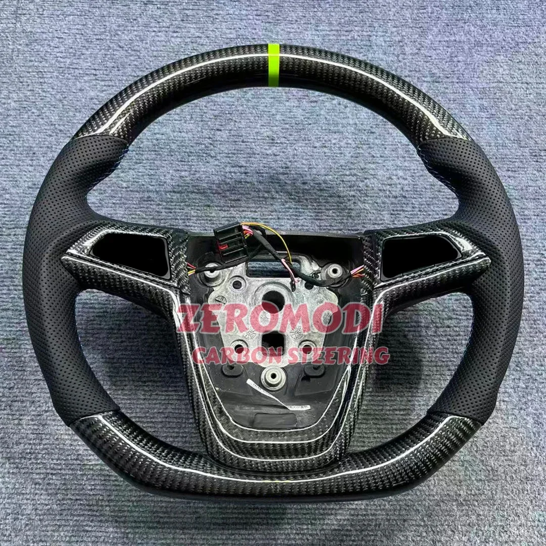 D Shape Real Carbon Fiber Leather Steering Wheel Replacement OEM Fit For Opel Astra J 2010-2014 Interior