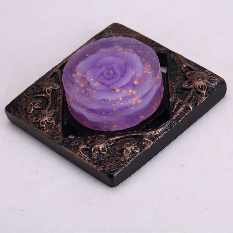 Rose round Moisturizing Lavender Flower Essential Oil Cleansing Gift Soap