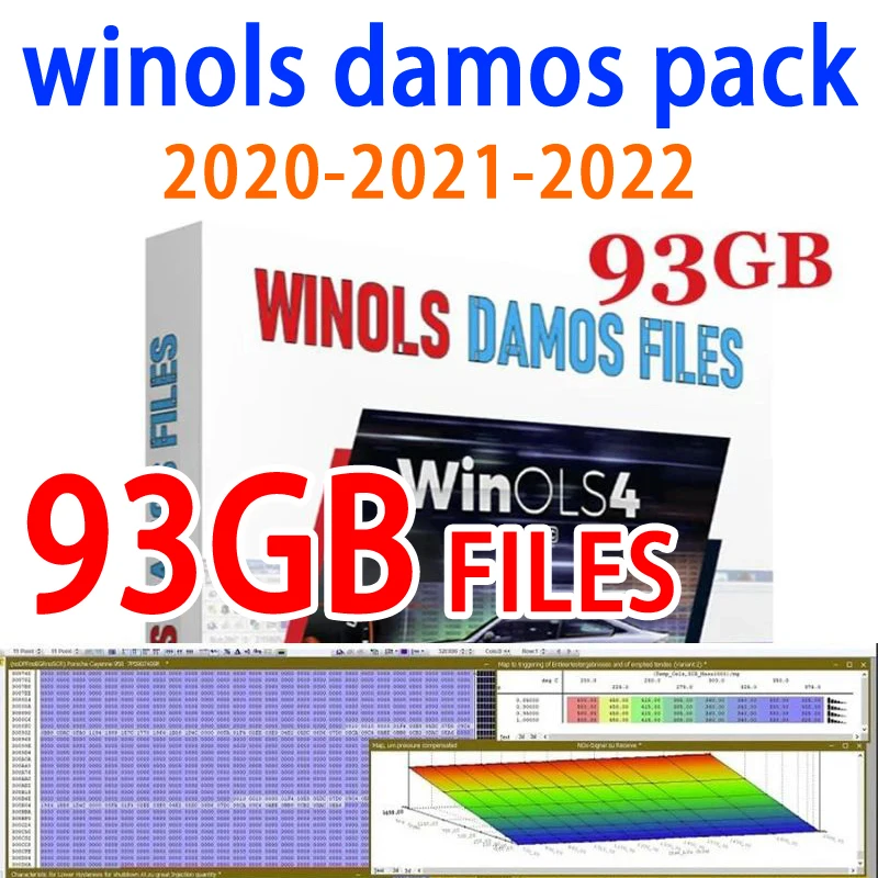 Newest 93GB WINOLS DAMOS Big Archive Damos Mappacks for Winols Software BIG PACK Package Chip Tuning Maps All data maps file