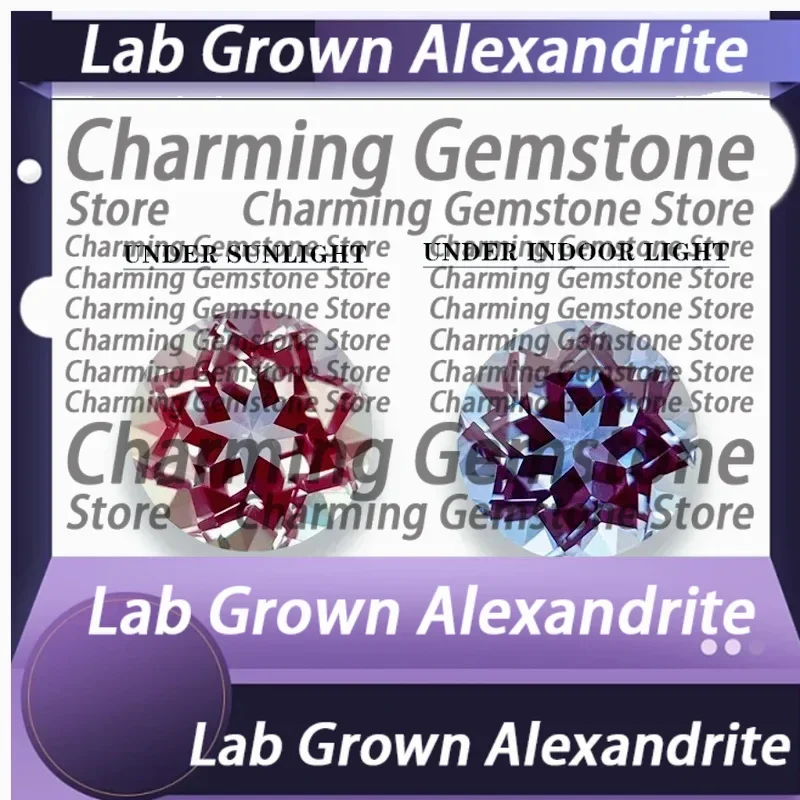 

Lab Alexandrite Color Change Stone Multi-shapes Czochralski Method Gemstone Selectable AGL Certificate Charms for Jewelry Making