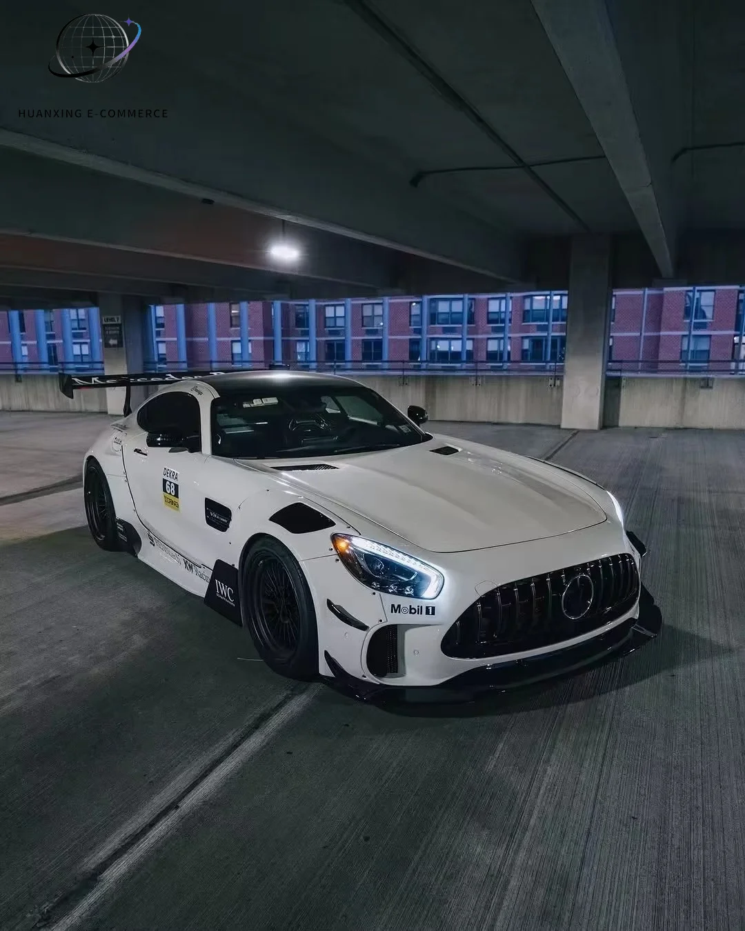 For Mercedes AMG GT Carbon Fiber Widebody Kit AMG GT Upgraded GT3 Style Front Lip Diffuser Spoiler Widebody Kit Customized