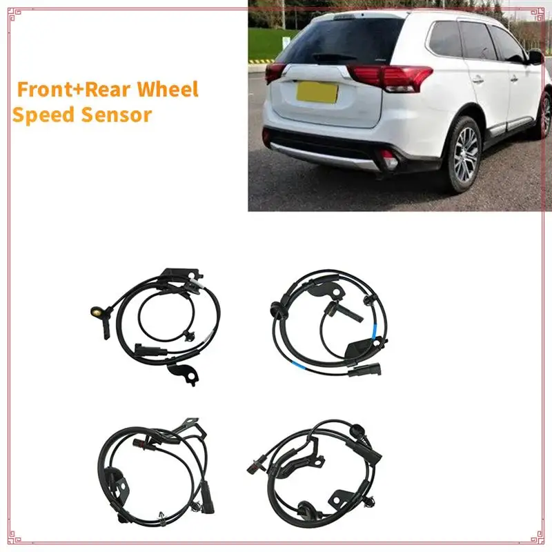 

For Mitsubishi Lancer Outlander 08-17 ABS Front+ Rear Wheel Speed Sensor-4Pcs-Model Numbers 4670A576 4670A575 4670A580 4670A579