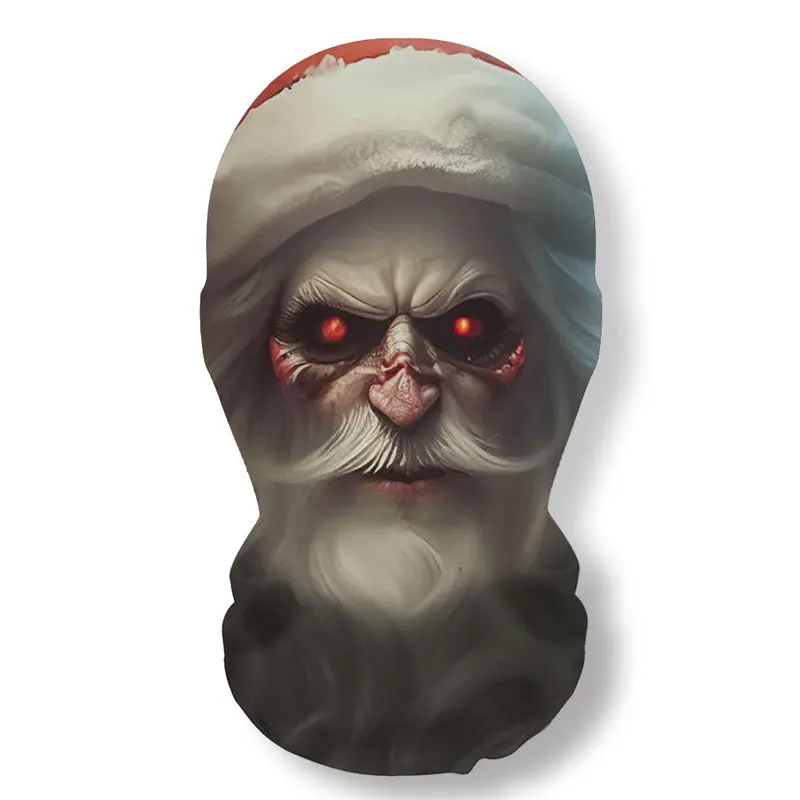 คริสต์มาสSeries Skull Mask Partyคอสเพลย์Santa Clausตาข่ายยืดหยุ่นBreathable Full Faceหน้ากากตลกProps Balaclava Headcovers