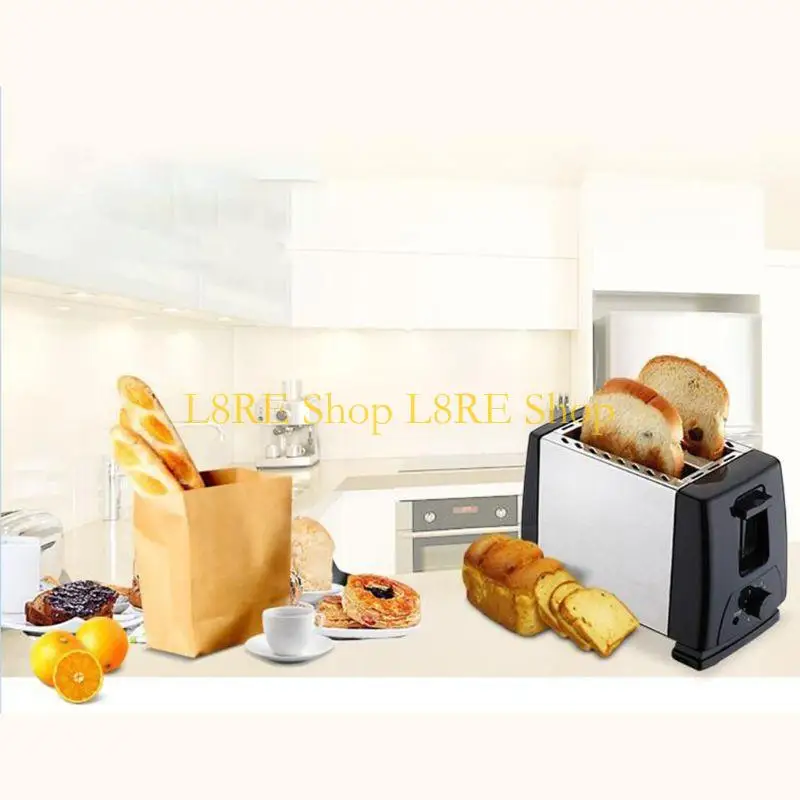 L8RE 2 SLICES TOASTERS Stainless Steels Slot Toasters พร้อมถาดเศษที่ถอดออกได้