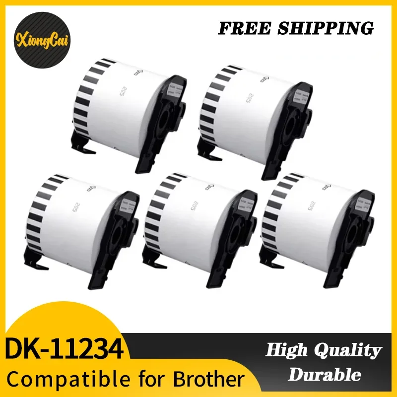 

5 рулонов DK-11234 DK-11247 DK-22211 DK-22212 термобумага для этикеток Brother QL-1050/1060N/1100/1110NWB/500/570VM/600/650/710W/700