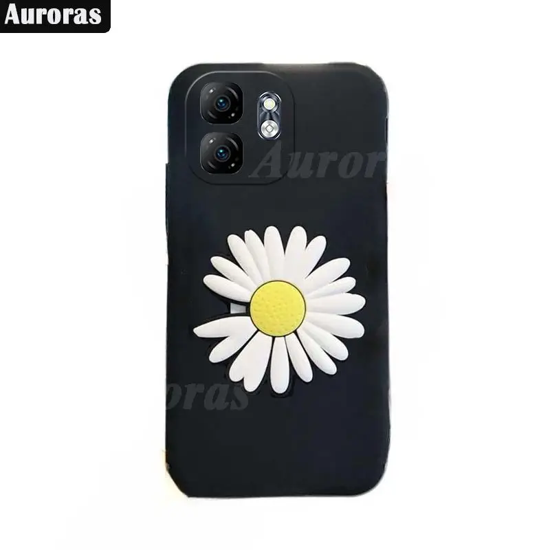 For Infinix Hot 50i 4G 50 50i hot Case Chrysanthemum Ring Ultra-Thin Silicone Soft Shell For Infinix Hot 40i 40 Back Cover