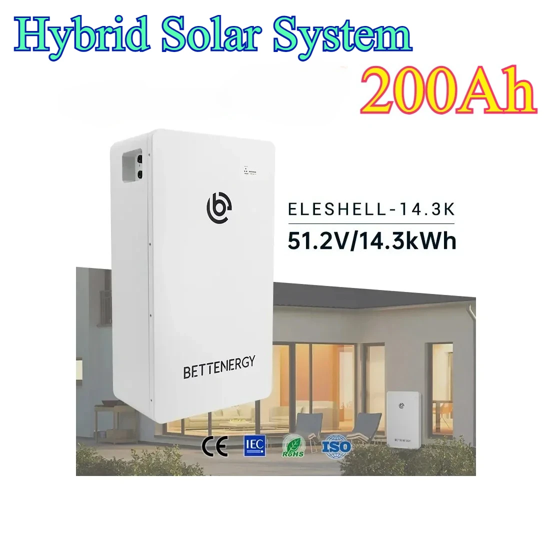 

Bettenergy 48V 200Ah 15kW Lithium Iron Phosphate Battery for Solar Cell Production