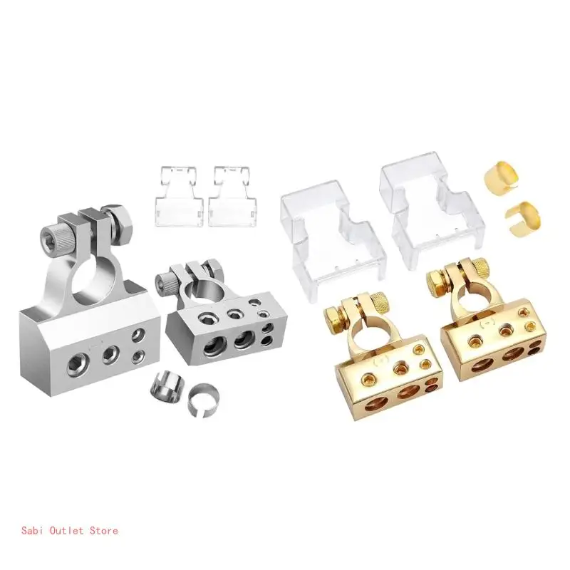 Negative Positive Battery Ends Battery Terminal Connectors with Shims for Car