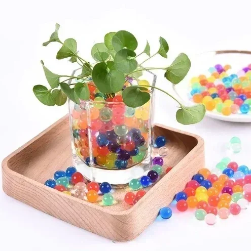 Bulk Large Bag 7- 8mm Water Gel Balls Hard Absorbent Marbles Soak Water Balls Matte Milky White Luminous Bubble Crystal Baby