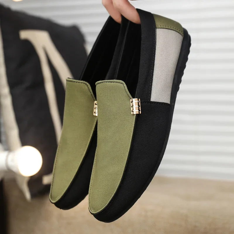 Summer Men's Casual Shoes Lightweight Breathable Loafers Man Slip-on Flat Shoes Comfy Non-slip Leisure Shoes For Men Lazy Shoes
