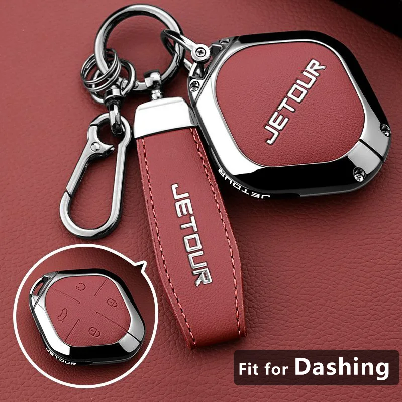 

Zinc Alloy Car Key Case Fob for Chery Jetour Dashing IDM I-DM X-1 Plus DTC 2022 2025 Keychain Remote Cover Bag Shell Accessories
