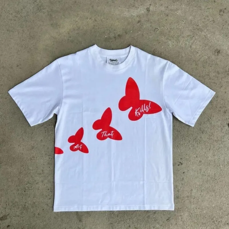 Amerikaanse Schattige Brief Cartoon Brief Print Oversized T-Shirt Women 'Sy 2K Street Hiphop Harajuku Retro Harajuku Losse Korte Mouw