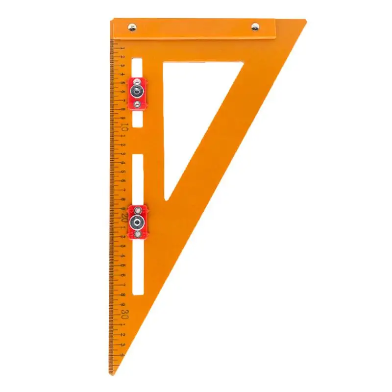 Carpenter Square Tool Triangle Ruler Protractor 2-in-1 Position Scribing Triangle Ruler Measuring Protractor Adjustable