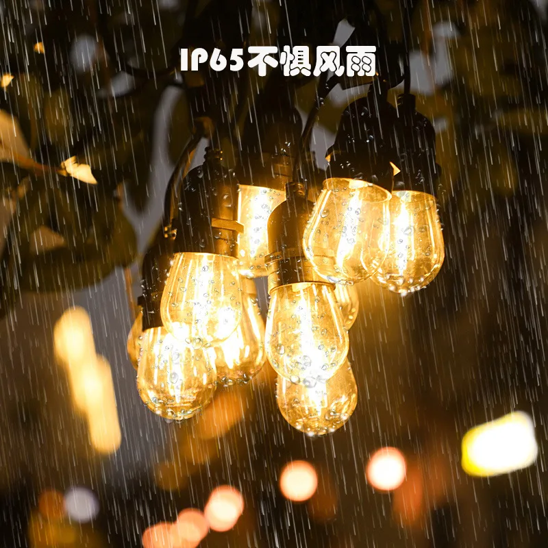S14 Outdoor Camping Solar String Ambient Color Lights