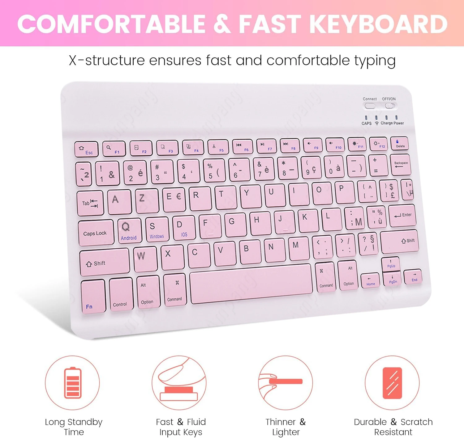 AZERTY Keyboard Case for Samsung Tab A9+ A9 Plus A8 10.5 A7 10.4 Tab S9 FE S8 X700 S7 T870 11 S6 Lite 10.4 French Cover Keyboard