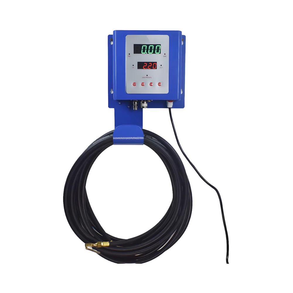 Portable Digital Tire Inflation System Wall-Mounted Car Air Tyre Inflator Gas Station Metal Tool Automatic Tire Pressure Monitor