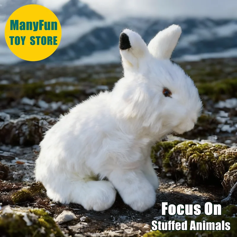 

Arctic Hare Plush Toy - Lifelike Snow Rabbit Stuffed Animal, Realistic White Rabbit Plushie, Mountain Hare Simulation Doll Gifts