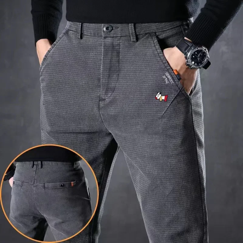 Autumn Golf Wear Men 2025 New Luxury Golf Pants Korean Elastic Force Cultivate Oneself Straight Pants Golf Clothing Men Jeans