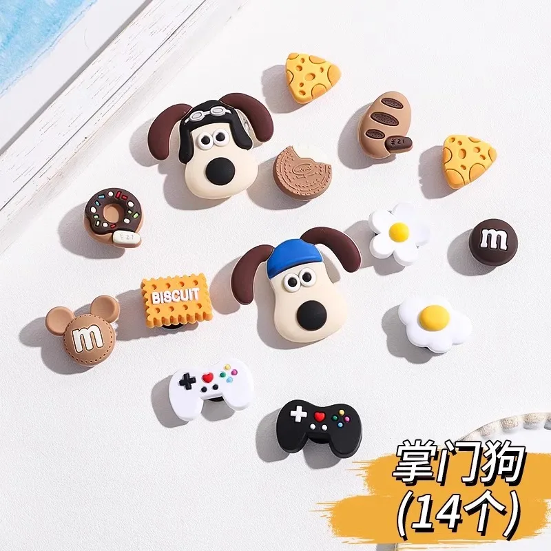 

14Pcs Winter Autumn And Winter Diy Hole Shoes Charms Set Cute Cartoon Sandals Garden Shoe Buckles Decoration For Clogs Xmas Gift