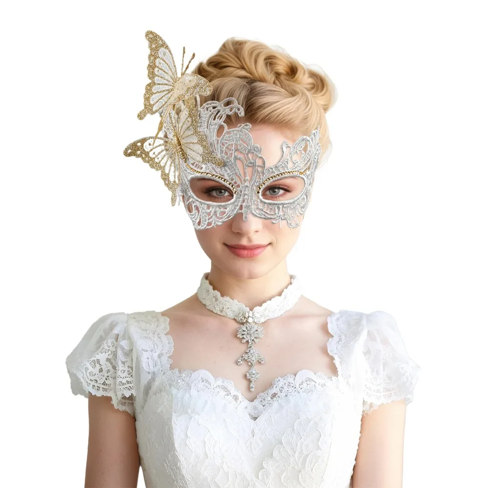Princess Half Face Mask Butterfly Masquerade Performance Props Halloween Accessories
