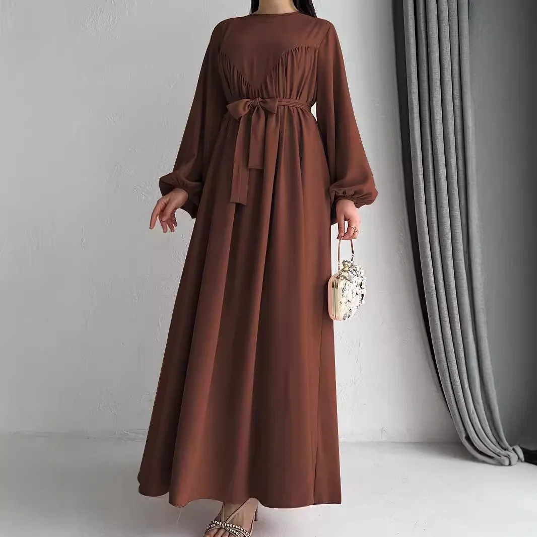 Muslim Dress Abaya Women Eid Vestidos Jalabiya Ramadan Party Dresses Sashes Kaftan Islam Arab Long Robe Morocco Dubai Abayas