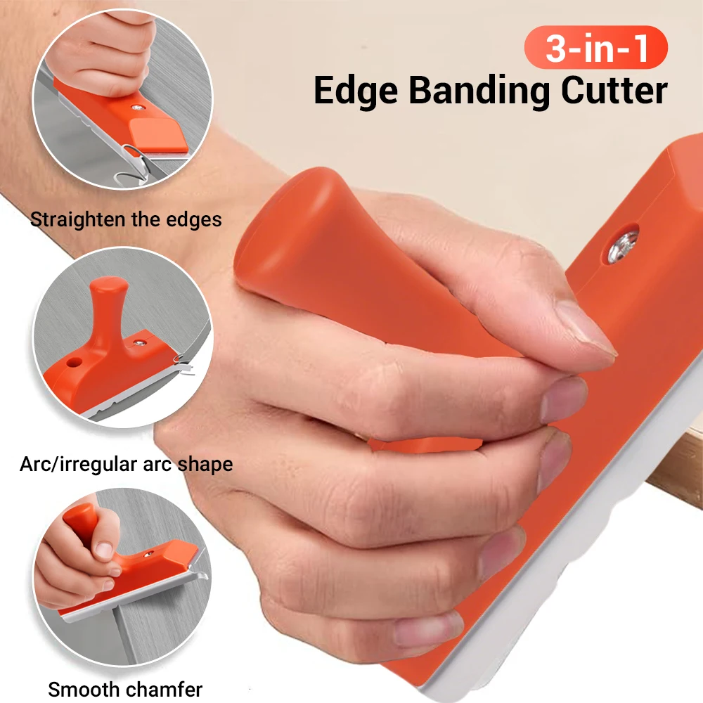 

1PC Handheld Edge Banding Trimmer for Wood PVC ABS Veneer Precision Cutting Tool R15 R20 Chamfer Woodworking Edge Cutter