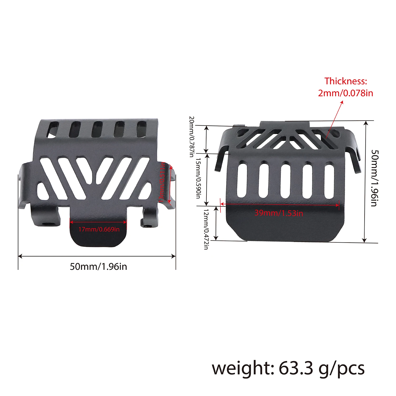 Osłona podwozia ze stali nierdzewnej, płyta ochronna, osłona akumulatora do 1/10 RC Crawler Trx4 Bronco Defender 82046-4 92076-4 K5