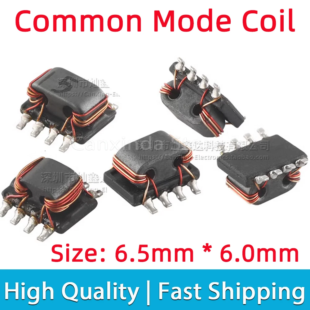 

5pcs Common Mode Choke Coil for Interface Line USB 0.5A Signal Transmission Noise Suppression 90ohm 150ohm 300ohm 500ohm 600ohm