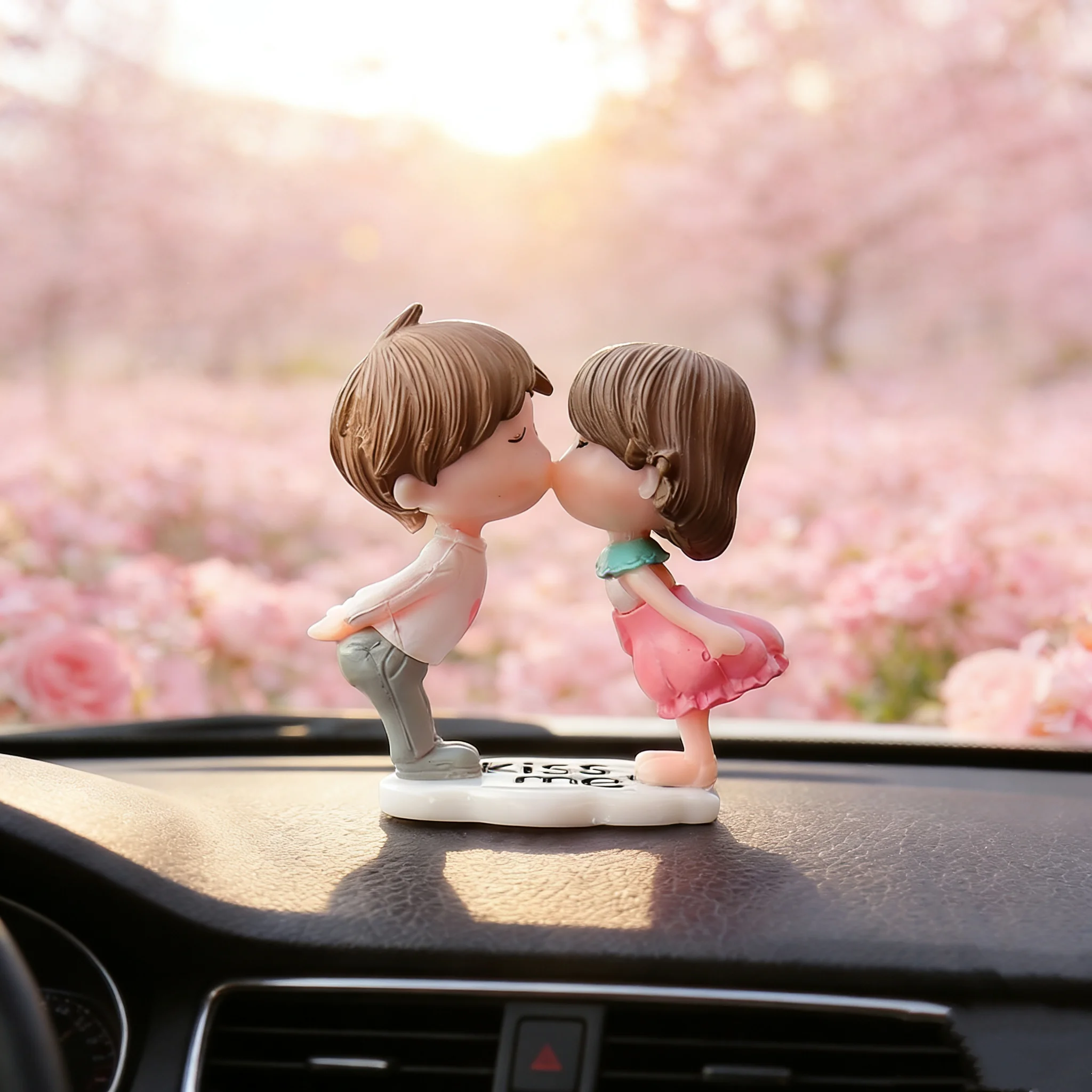 Cute Ornaments Couple Action Figurines Balloons For Car Dashboard Decoration Car Decoration Cute Cartoon Couples Action Ornament