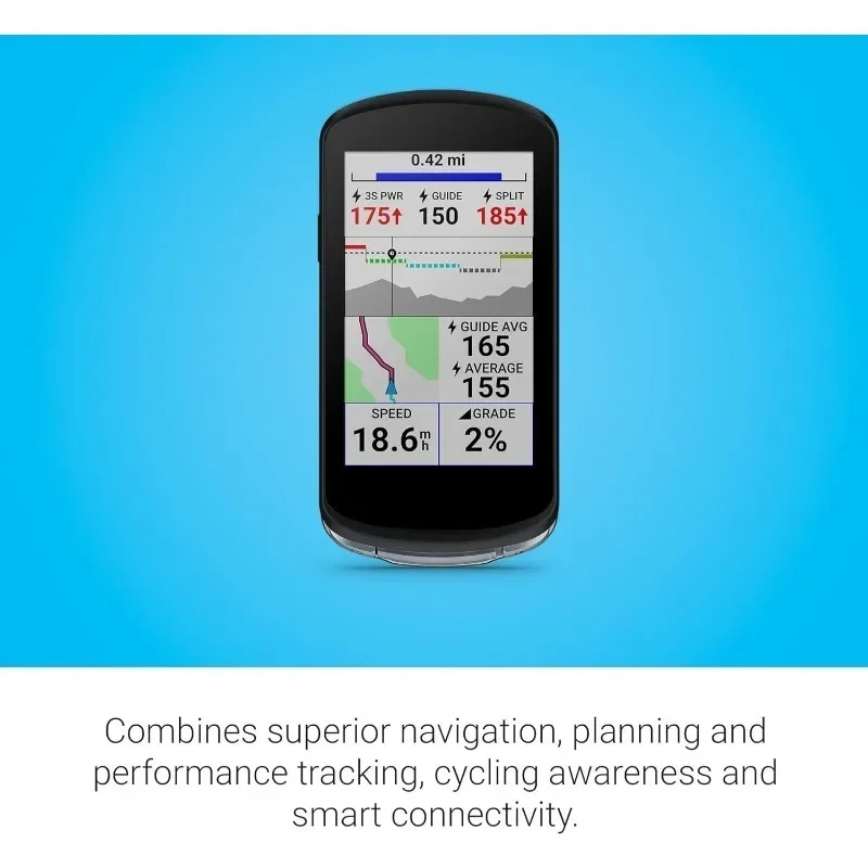 HOT Edge 1040، جهاز كمبيوتر للدراجة GPS، أثناء الطرق الوعرة، دقة سبوت، بطارية تدوم طويلاً، أسود مضمون أصلي